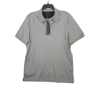 New BR The Luxury Touch Polo Sz L Standard Fit Gray 100% Cotton Lux Feel